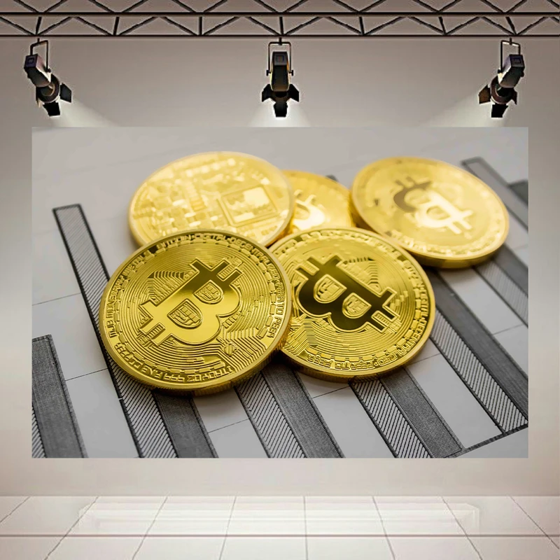 تابلو بوم طرح مخمل اقتصاد مدل بیت کوین کد AR304839
