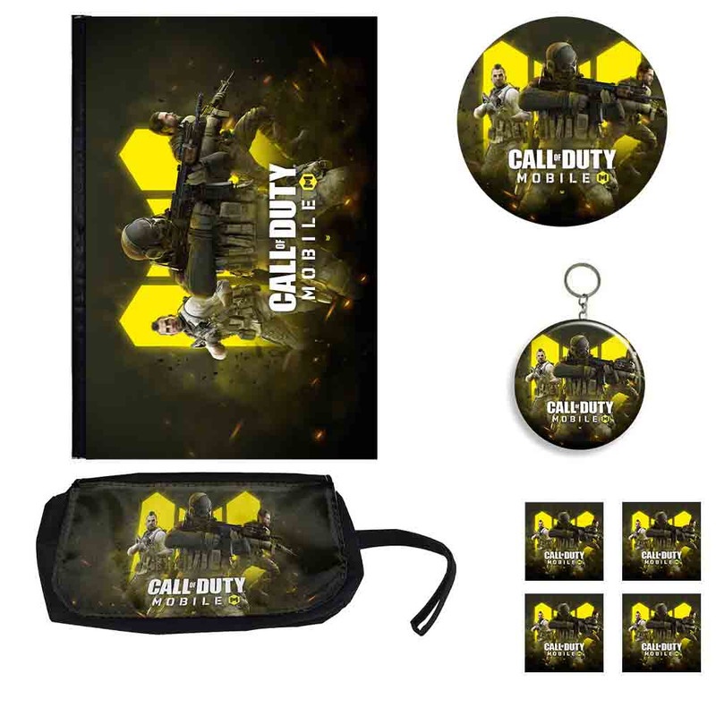 بسته لوازم تحریر مدل call of duty کد 66 بسته 8 عددی