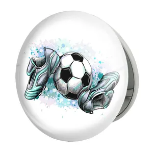 آینه جیبی خندالو طرح فوتبال Football مدل تاشو کد 25939 