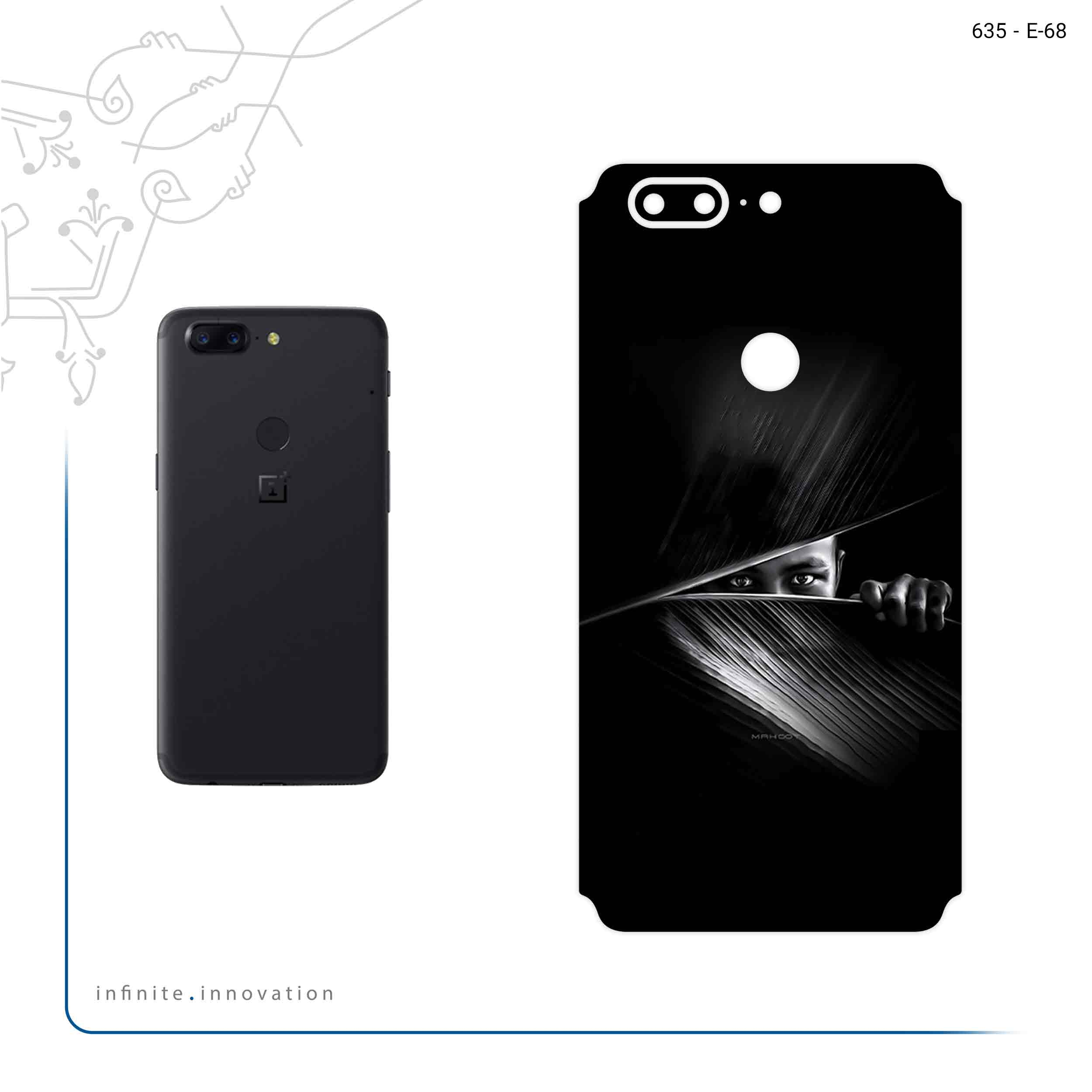 برچسب پوششی ماهوت مدل Black Portrait مناسب برای گوشی موبایل وان پلاس 5T
