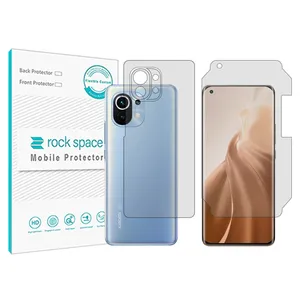 Rockspace transparent screen protector HyGEL model suitable for Xiaomi Mi 11 along with the back of the phone