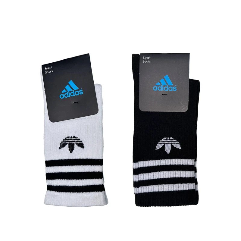 جوراب ورزشی ساق بلند زنانه مدل سه خط کد 18 بسته 2 عددی