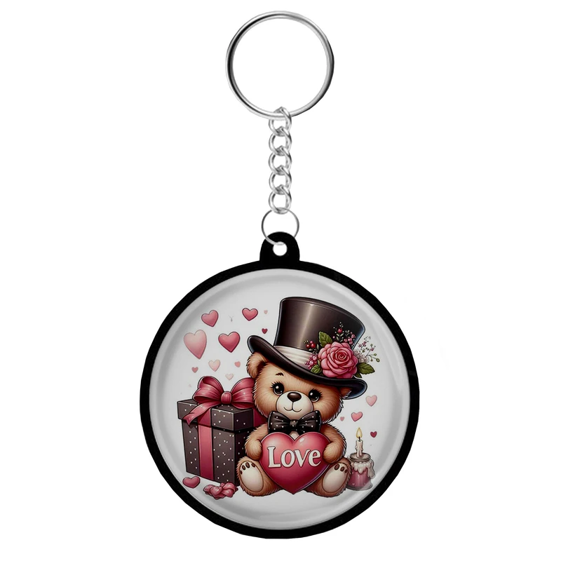 جاکلیدی مدل دوطرفه طرح خرس و قلب و دوست دارم کد s113