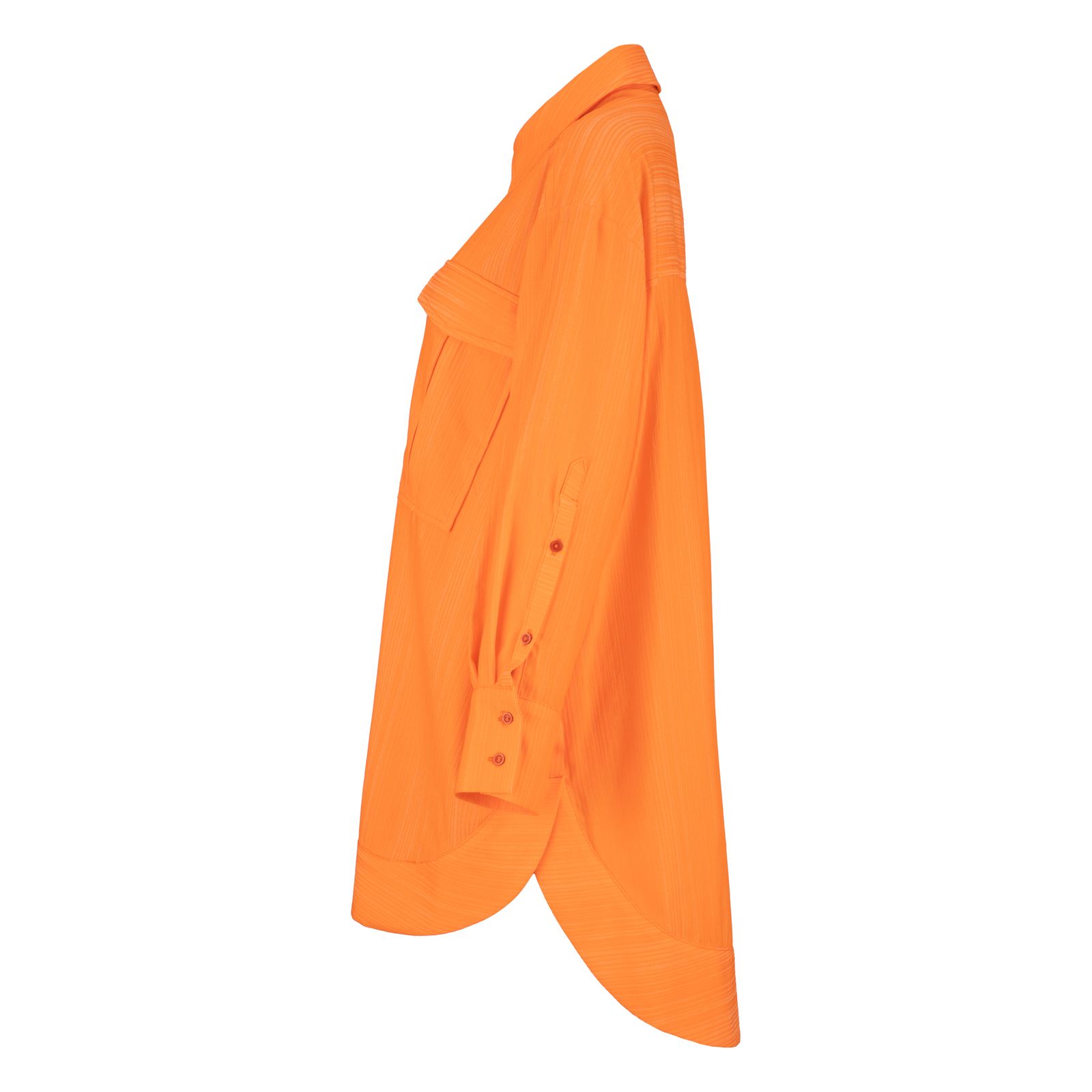 مانتو زنانه سرژه مدل 216599 جلوبسته رنگ نارنجی -  - 2
