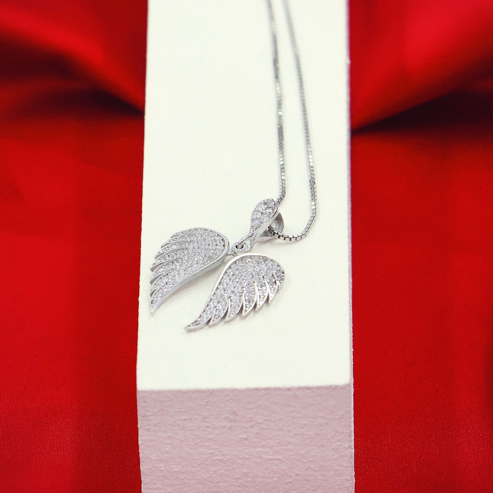 گردنبند نقره زنانه جی تی ای مدل بال فرشته - - 2