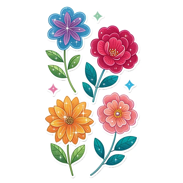 استیکر پارچه و لباس پاد آفرین طرح گل کد 2380