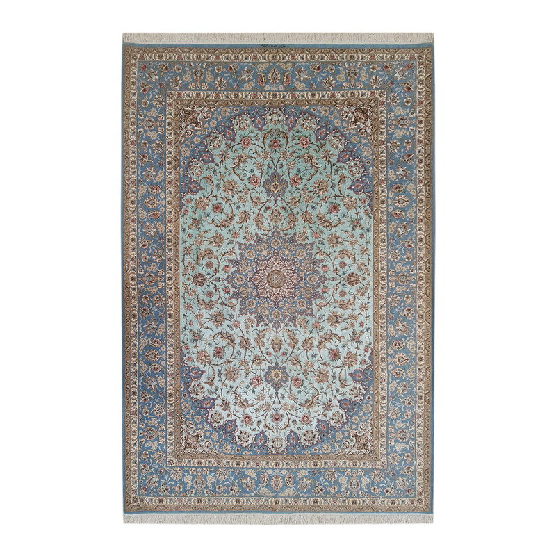 فرش دستبافت هفت متری اصفهان حاج باقری کد 1750