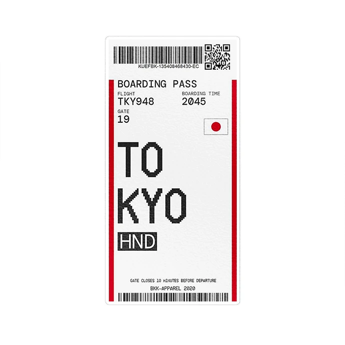 استیکر لپ تاپ ماسا دیزاین طرح تیکت Tokyo مدل STK1429