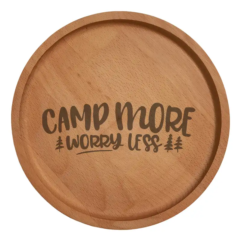 بشقاب چوبی مدل کمپ