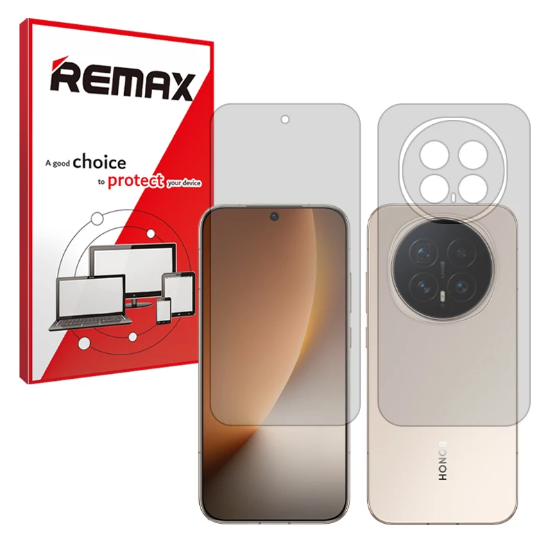 محافظ صفحه نمایش مات ریمکس مدل تمام صفحه مناسب برای گوشی موبایل آنر Magic8 به همراه محافظ پشت گوشی