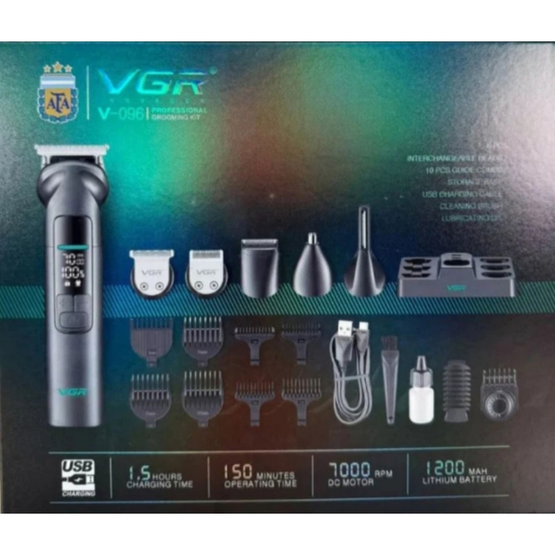ماشین اصلاح موی سر و صورت شارژی وی جی ار مدل V-096