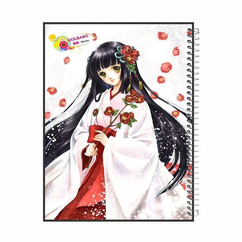 دفتر مشق 80 برگ گلبرگ طرح انیمه کد 3777