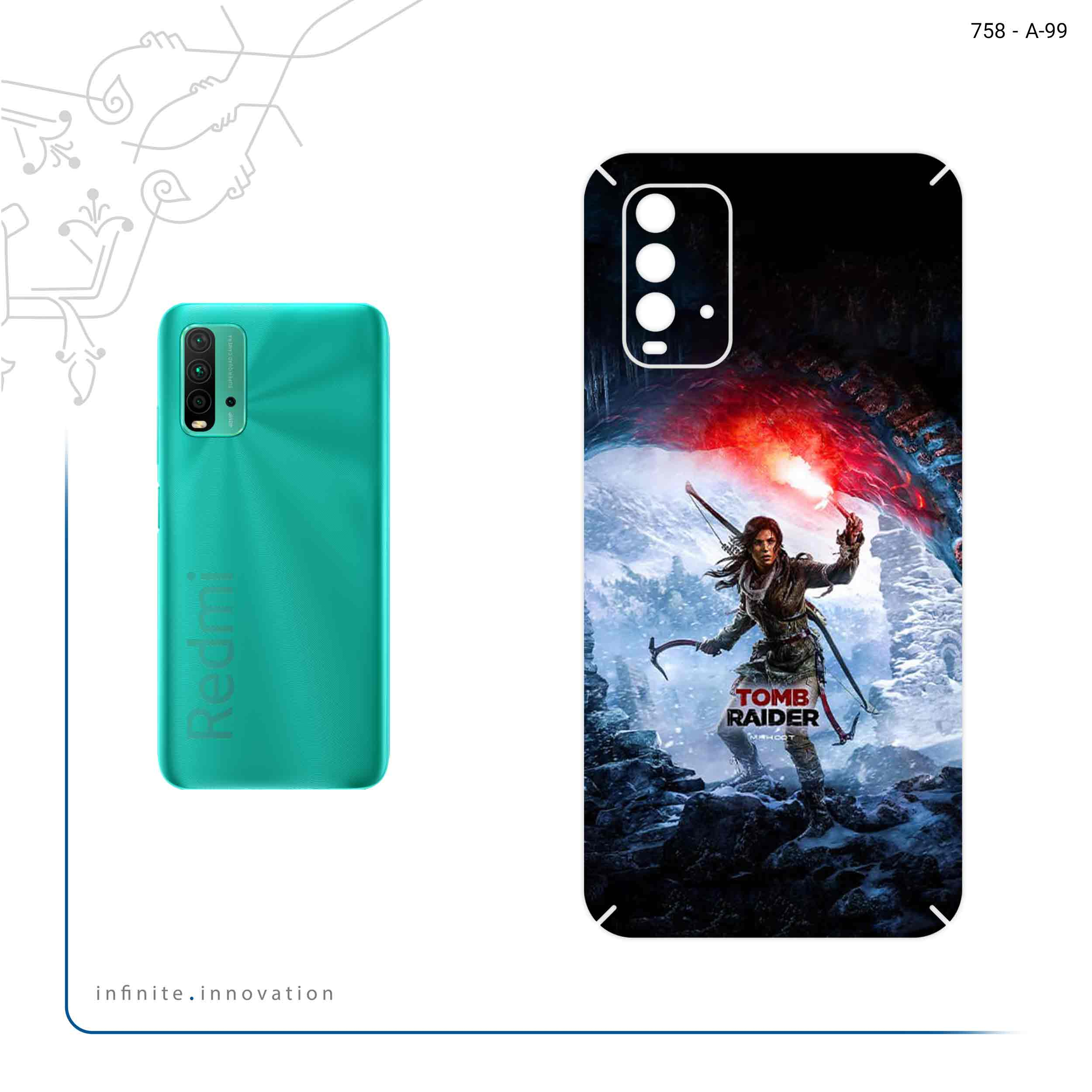 برچسب پوششی ماهوت مدل Tomb Raider Game Series مناسب برای گوشی موبایل شیائومی Redmi 9T