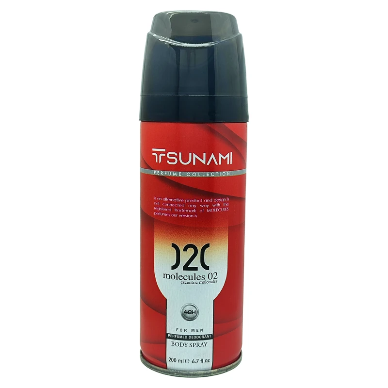 اسپری بدن مردانه تسونامی مدل مولکول حجم 200 میلی لیتر