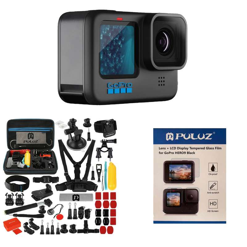 دوربین فیلم برداری ورزشی گوپرو مدل Hero 11 Black به همراه لوازم جانبی دوربین فیلم برداری ورزشی گوپرو مدل Hero 11 Black به همراه لوازم جانبی