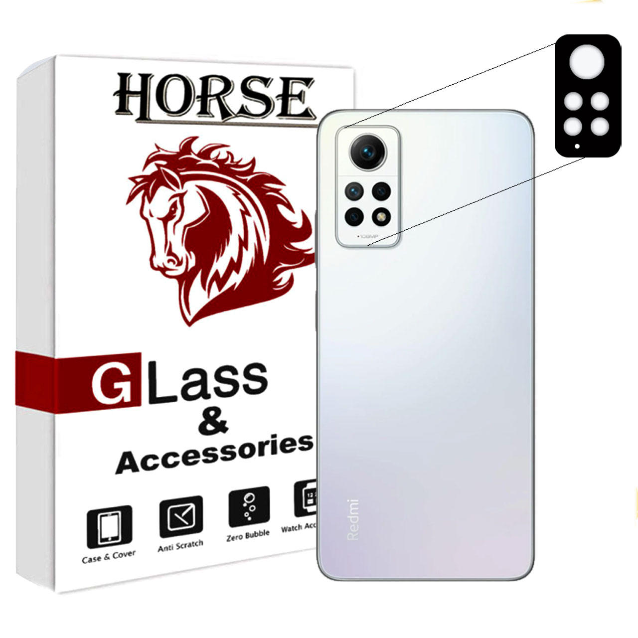 محافظ لنز دوربین هورس مدل 5DLENSHORS مناسب برای گوشی موبایل شیائومی Redmi Note 12 Pro 4G