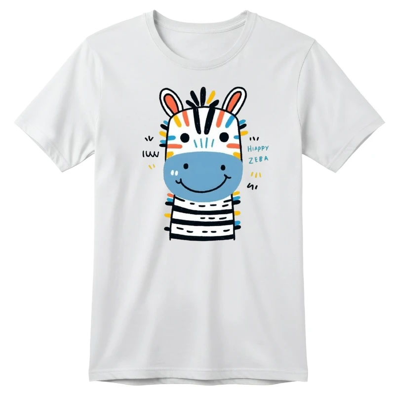 تی‌شرت آستین کوتاه بچگانه مدل گورخر کد p1 