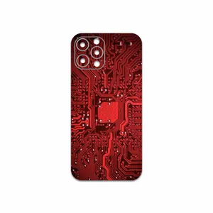 MAHOOT Red Printed Circuit Board Cover Sticker for Apple iPhone 12 Pro Max