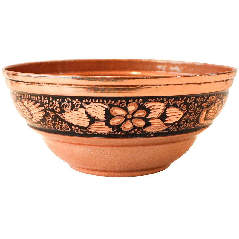 عکس شماره 2 : سرویس سماور 5 پارچه مسی مدل الماس تراش نیمه تراش طرح شاه عباسی کد 75