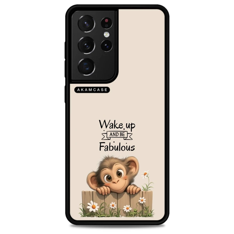 کاور آکام مدل AMC-WSGS21U-ANIMALS QOUTES-26 مناسب برای گوشی موبایل سامسونگ Galaxy S21 Ultra