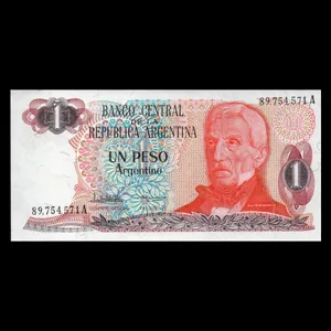 اسکناس تزئینی کشور آرژانتین مدل یک پزو 1983 UNC 