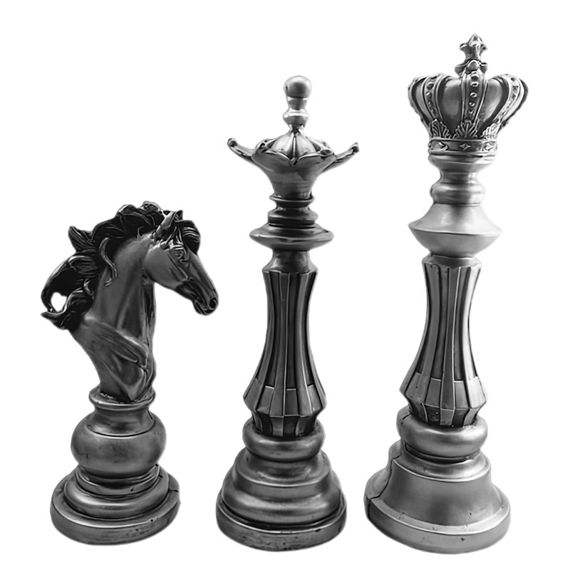 مجسمه مدل شطرنج دکوراتیو کد S7 بسته 3 عددی
