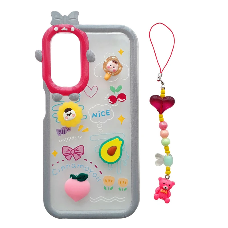 کاور مدل ژله ای طرح آواکادو کد A10329 مناسب برای گوشی موبایل سامسونگ Galaxy A24 4G / A24 5G به همراه بند آویز