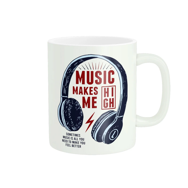 ماگ پادآفرین مدل موسیقی طرح موزیک هدفون کد PM873