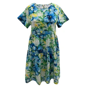 پیراهن آستین کوتاه راحتی زنانه مدل 37