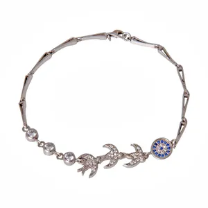 دستبند نقره زنانه مدل فانتزی کد DP_561