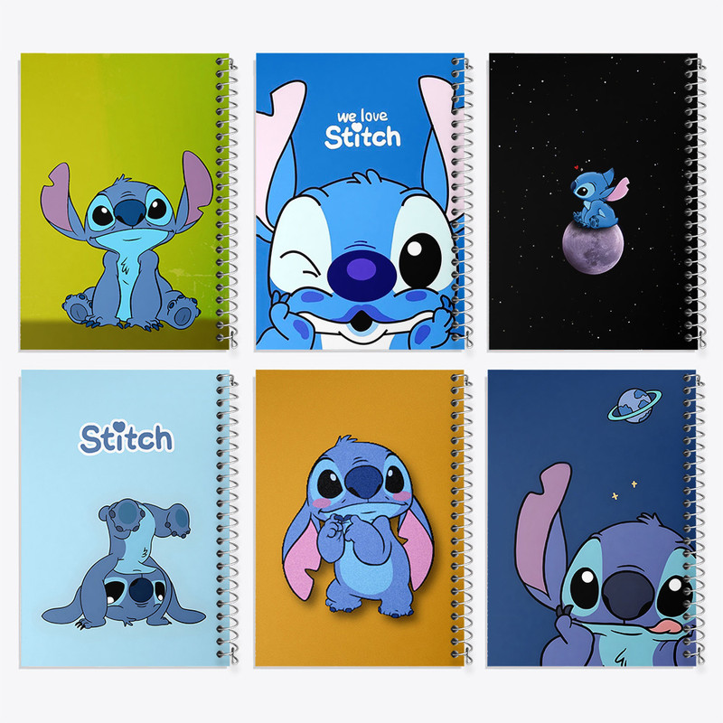 دفتر مشق 50 برگ خندالو طرح استیچ (Stitch) کد 962 مجموعه 6 عددی