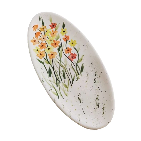 رولت خوری سرامیکی طرح گل کد ZP59