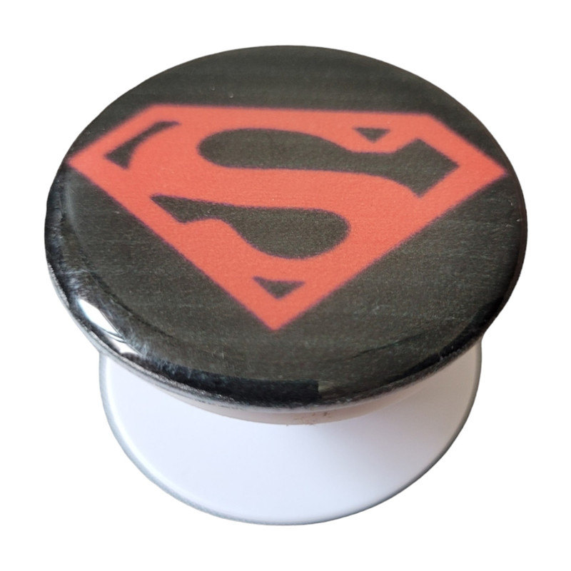 پایه نگهدارنده گوشی موبایل و تبلت پاپ سوکت طرح Superman مدل پاستیلی براق