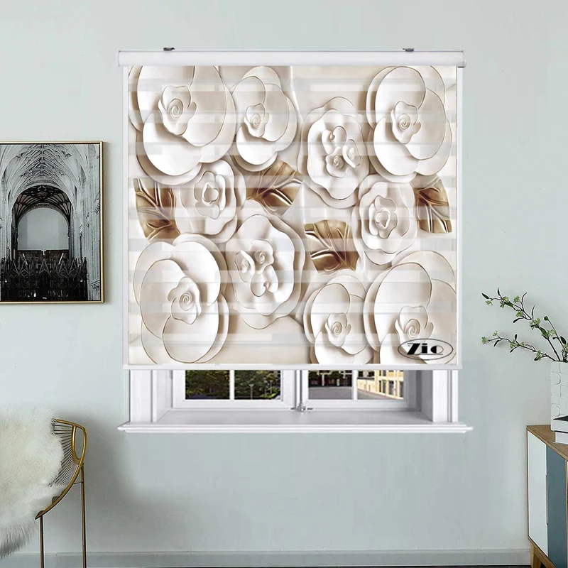 پرده زبرا زیو کد 3D1443 سایز 150x150 سانتی متر