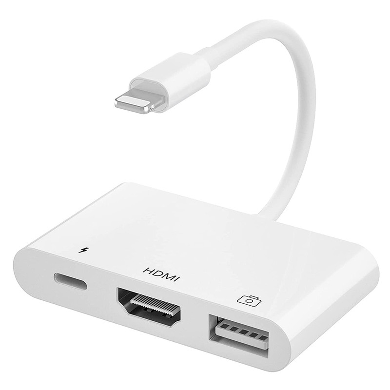 مبدل لایتنینگ به hdmi / usb / لایتنینگ مدل نیماسو کد 8648