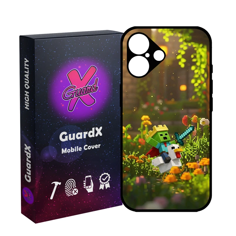 کاور گارد ایکس طرح ماینکرفت مدل 10880 مناسب برای گوشی موبایل اپل iPhone 16