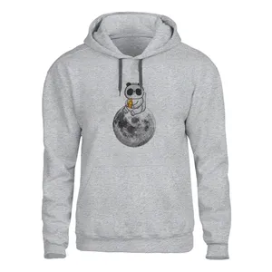 هودی مردانه مدل پاندای فضانورد کد SH23 رنگ طوسی