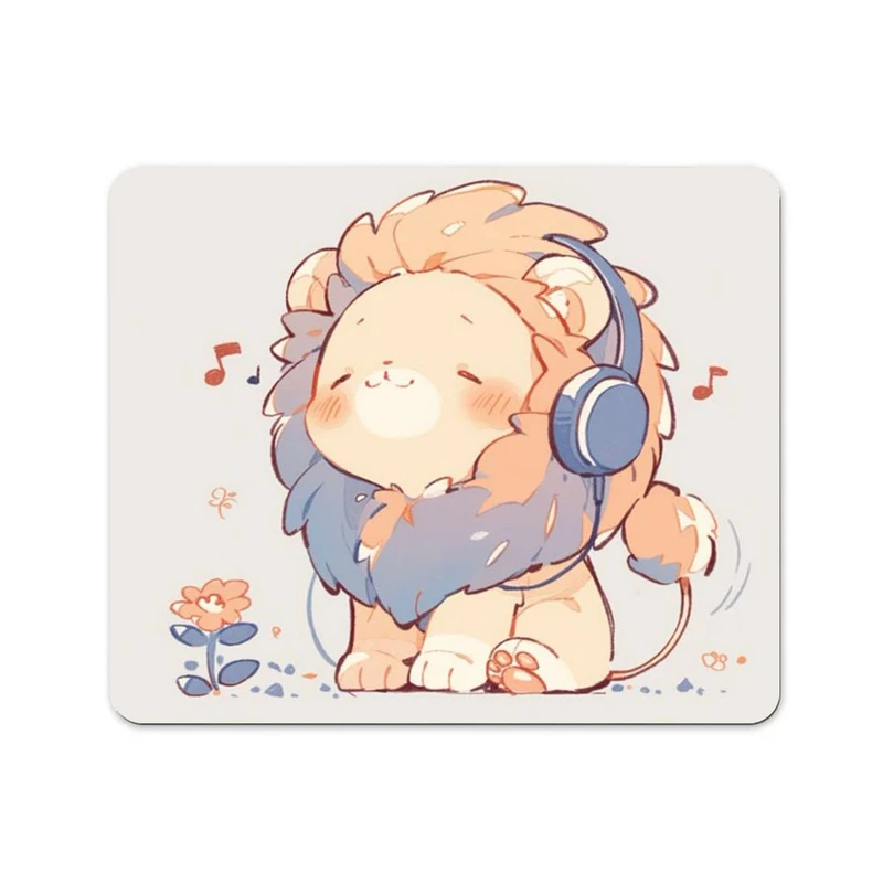 ماوس پد پاد آفرین مدل شیر کیوت با هدفون کد 292 سایز 24*19 سانتی متر