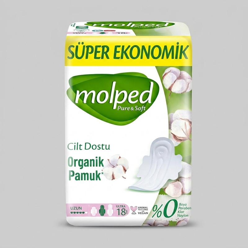نوار بهداشتی بالدار نازک روز مولپد مدل SUPER EKONOMIK سایز متوسط بسته 18 عددی