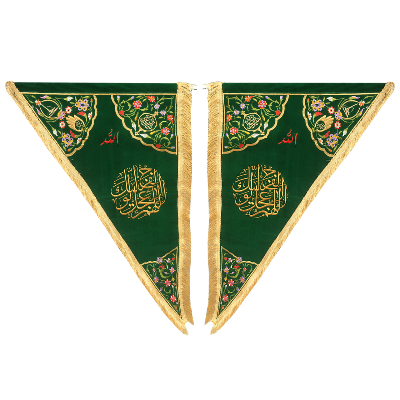 پرچم طرح سردری مدل اللهم عجل لولیک الفرج کد tri05 مجموعه 2 عددی