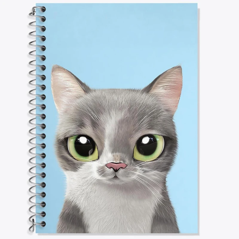 دفتر زبان 50 برگ خندالو مدل سه خط طرح گربه کد 28312