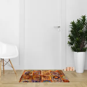 پادری مدل سه لایه رویه مخمل طرح پترن کد S301 سایز 75x45 سانتی متر