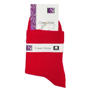 جوراب ساق کوتاه دخترانه کامفی مدل پنبه ای رنگ قرمز