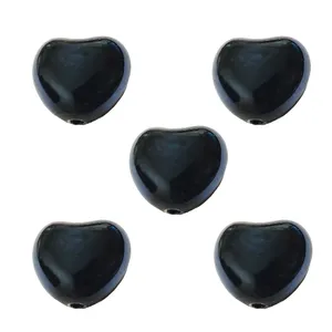 مهره دستبند مدل سنگی طرح قلب کد MO 171 مجموعه 5 عددی