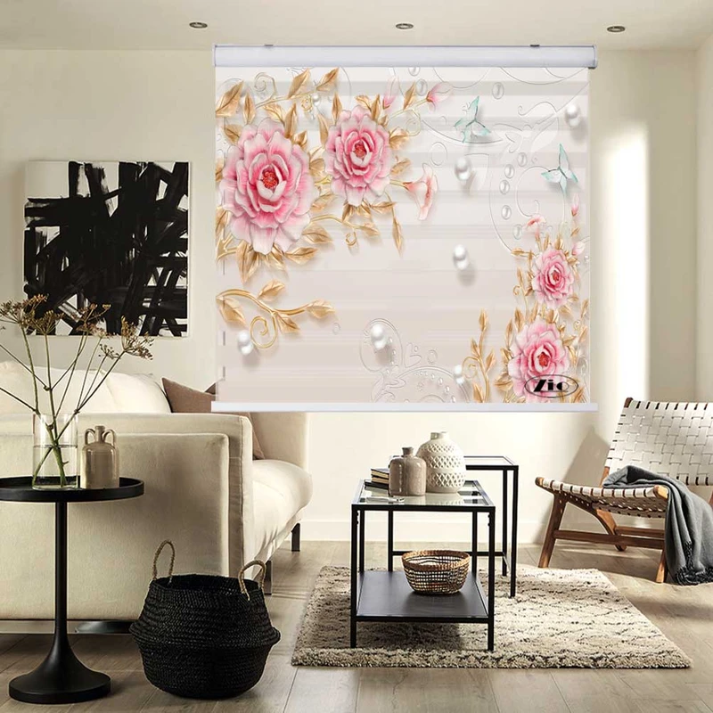 پرده زبرا زیو کد 3D1216 سایز 150x200 سانتی متر