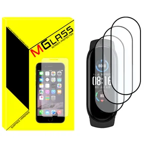 محافظ صفحه نمایش نانو ام‌گلس مدل Pmma-MG مناسب برای ساعت هوشمند شیائومی Mi Band 7 بسته سه عددی