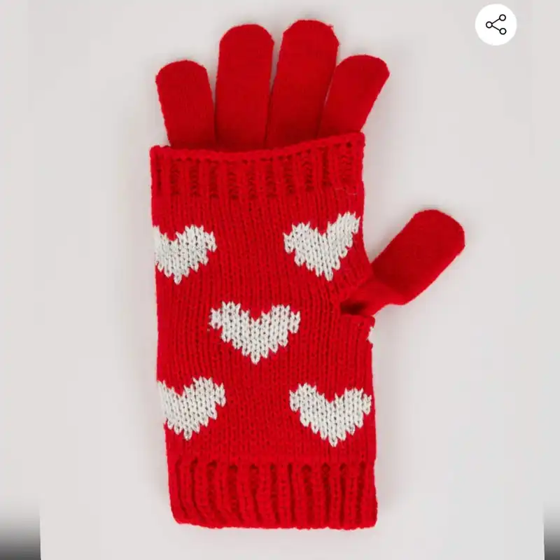 دستکش بافتنی زنانه دفکتو مدل شاینی آنتی باکتریال بسته 2 عددی