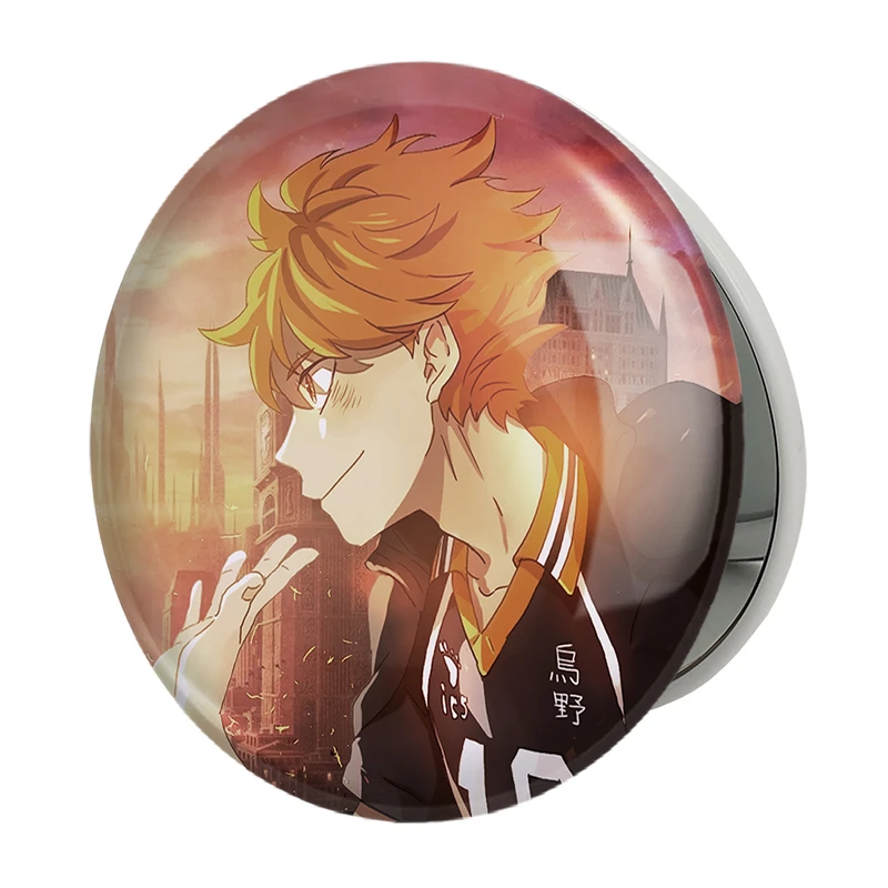 آینه جیبی خندالو طرح هیناتا شویو انیمه هایکیو Haikyu مدل تاشو کد 17758 