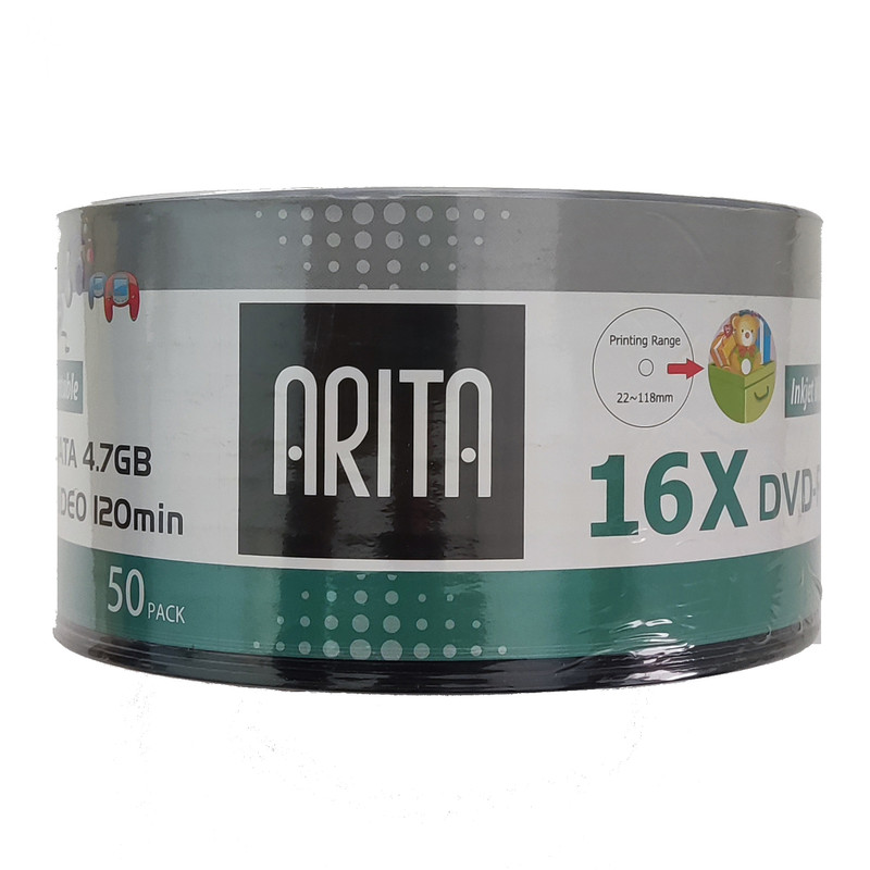 دی وی دی خام آریتا مدل پرینتیبل DVD-R بسته 50 عددی