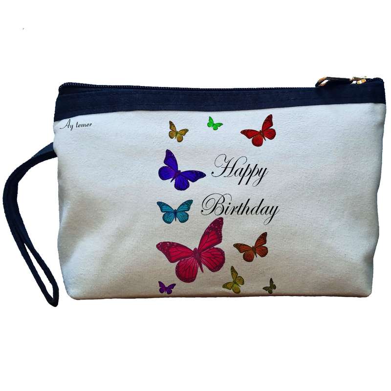 کیف لوازم آرایش زنانه آی تمر مدل تولدت مبارک کد 239